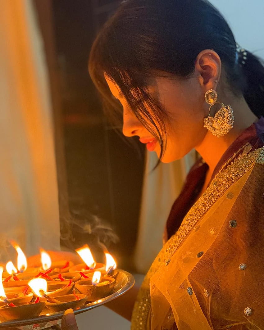 Diwali Dp, garota diwali Papel de parede de celular HD