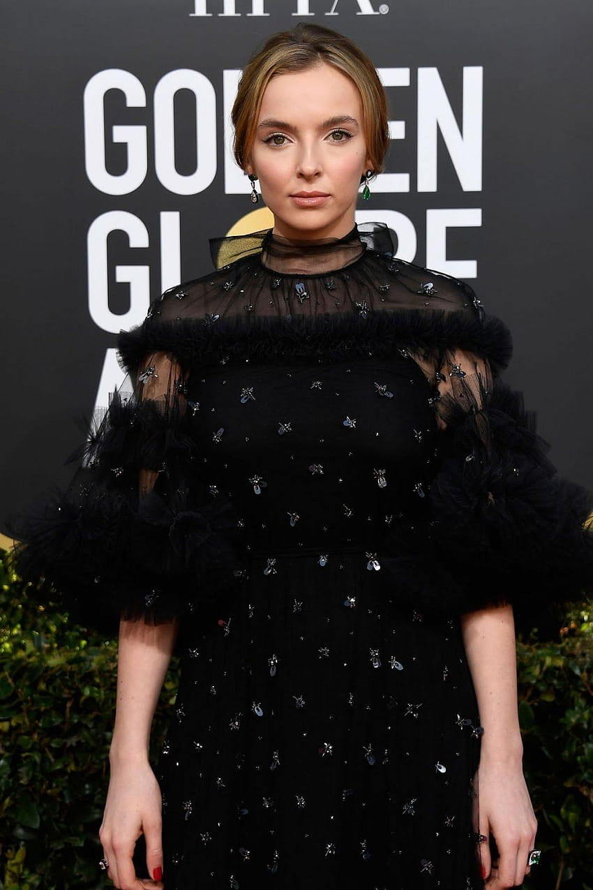 2019 Golden Globe Awards: Jodie Comer looks so hot in Black Dress, villanelle HD phone wallpaper