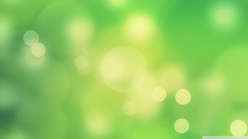 Fundos de qualidade de bolhas de luz verde para modelos de Powerpoint, bolhas verdes papel de parede HD