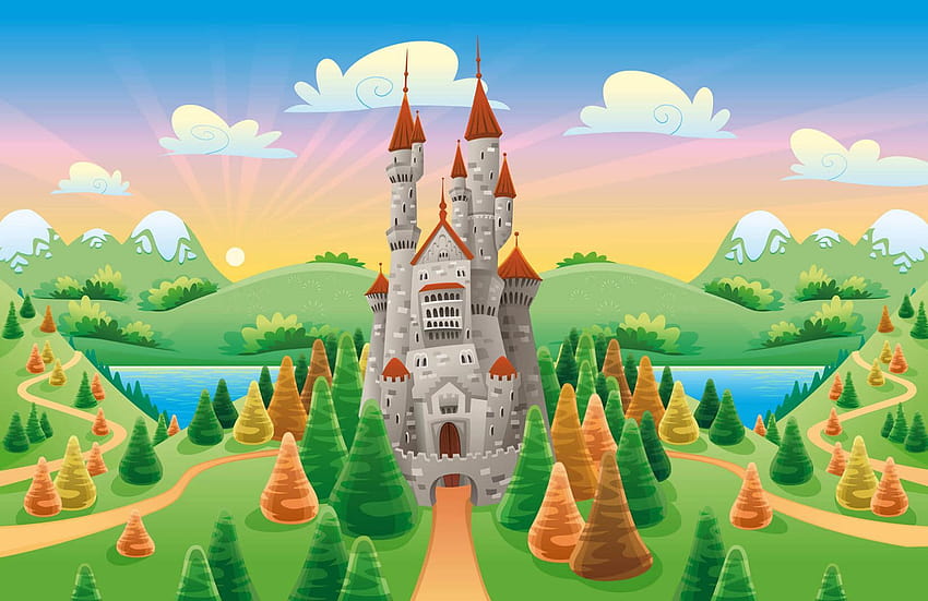 Animowany zamek, animowany zamek Tapeta HD