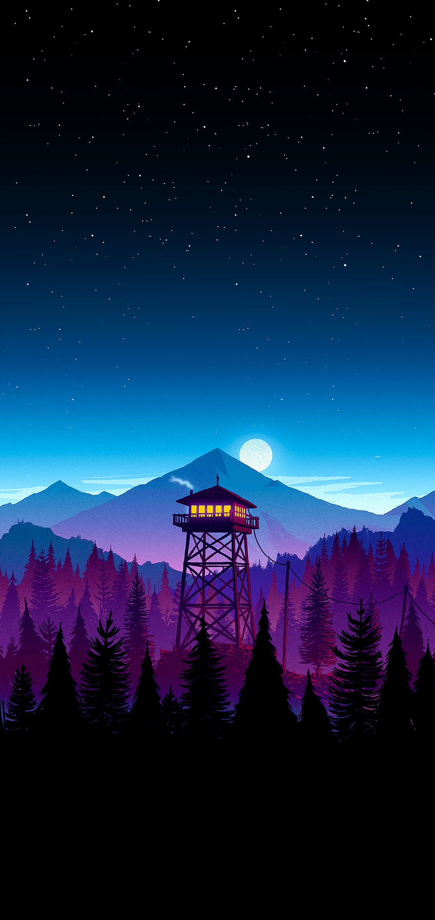 Firewatch I made for my iPhone X, iphone amoled HD phone wallpaper