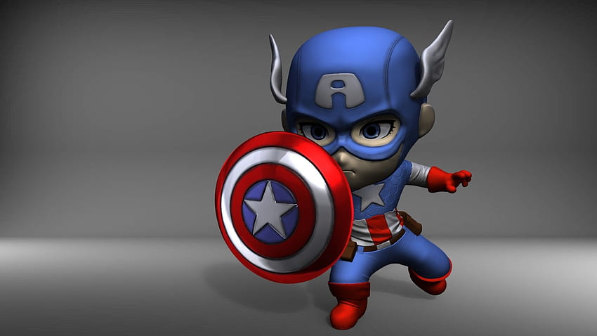 Baby Avengers Cartoon, baby captain america HD wallpaper