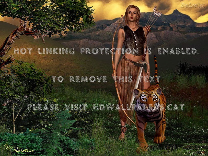 pemanah dan harimau panah teman hutan pemburu, pemanah harimau Wallpaper HD