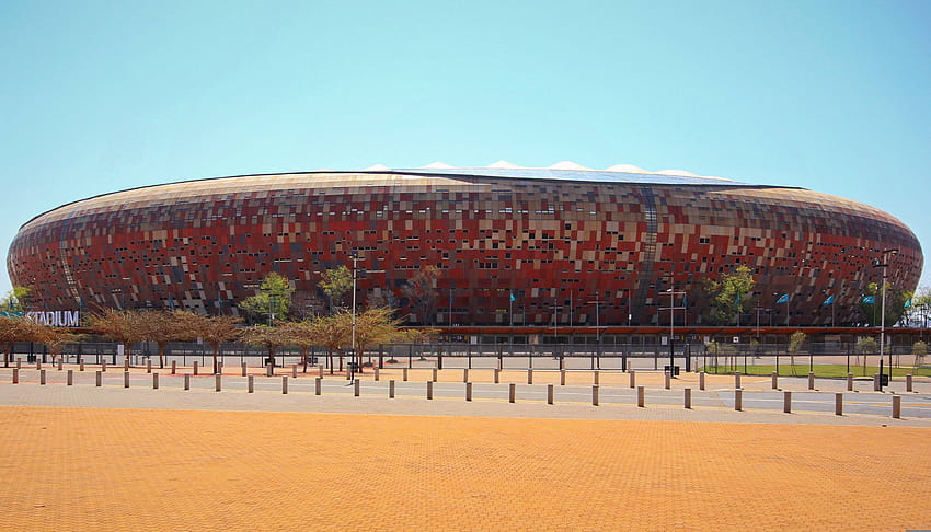 FNB Stadium หรือที่รู้จักกันในชื่อ The Calabash เนื่องจากมีรูปร่างเหมือนหม้อแอฟริกัน, โจฮันเนสเบิร์ก, แอฟริกาใต้ [OC] [4327x2474]: ArchitecturePorn วอลล์เปเปอร์ HD