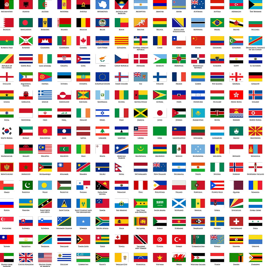Dünya Bayrakları HD telefon duvar kağıdı