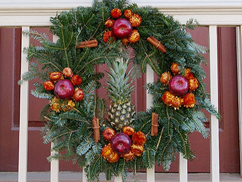 The Wreaths of Colonial Williamsburg, christmas wreath decorations HD wallpaper