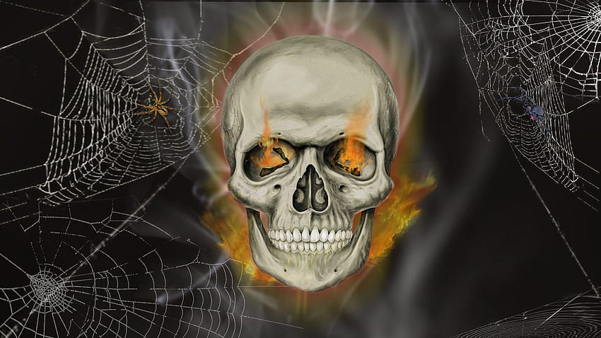 Concurso de Halloween na VirtualCustoms, caveira de halloween papel de parede HD