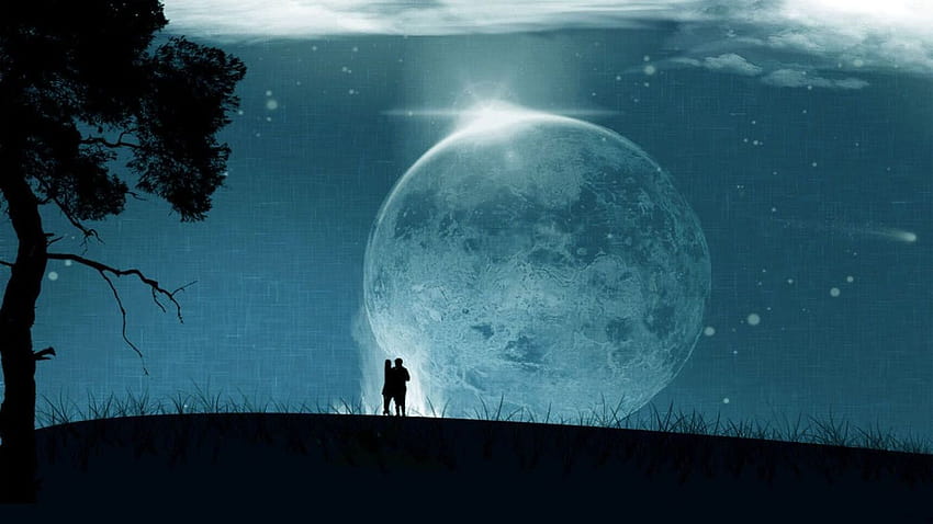 full moon couple Hopeless Romantic Pinterest cool [1440x900] for your , Mobile & Tablet HD wallpaper