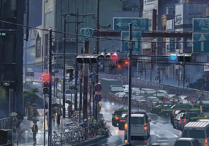 Anime Japan Cityscape, japan cartoon city HD wallpaper