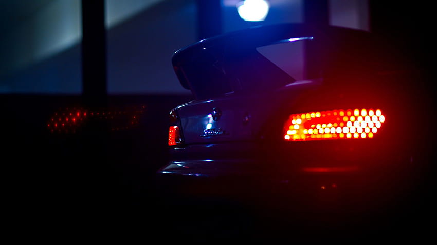 : night, car, red, vehicle, Nissan, Silvia S15, JDM, light, lighting, darkness, signage 1920x1080, jdm night HD wallpaper