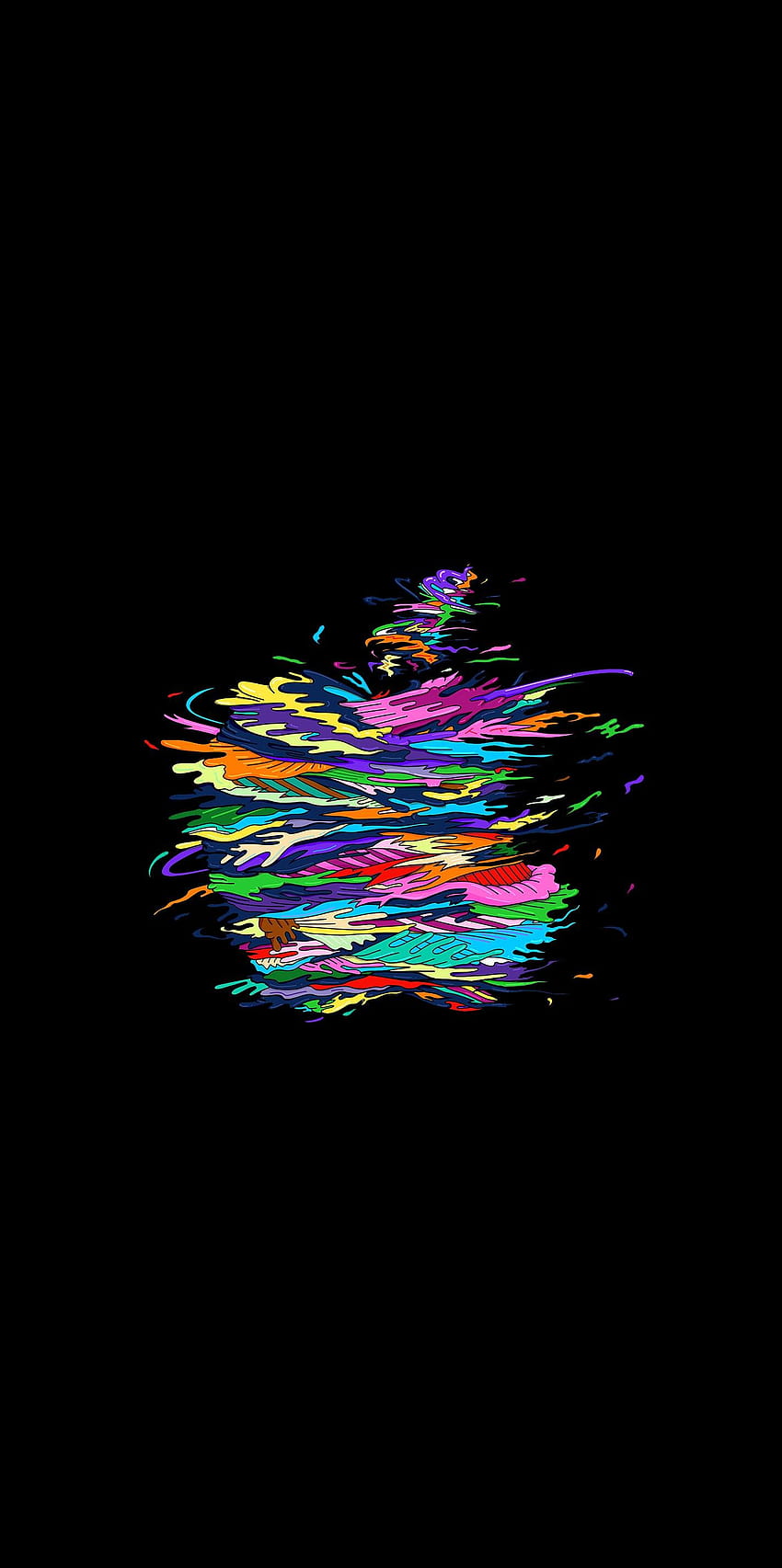 1125x2436] Colorful Apple . : Amoledbackgrounds, colourful oled phone HD phone wallpaper