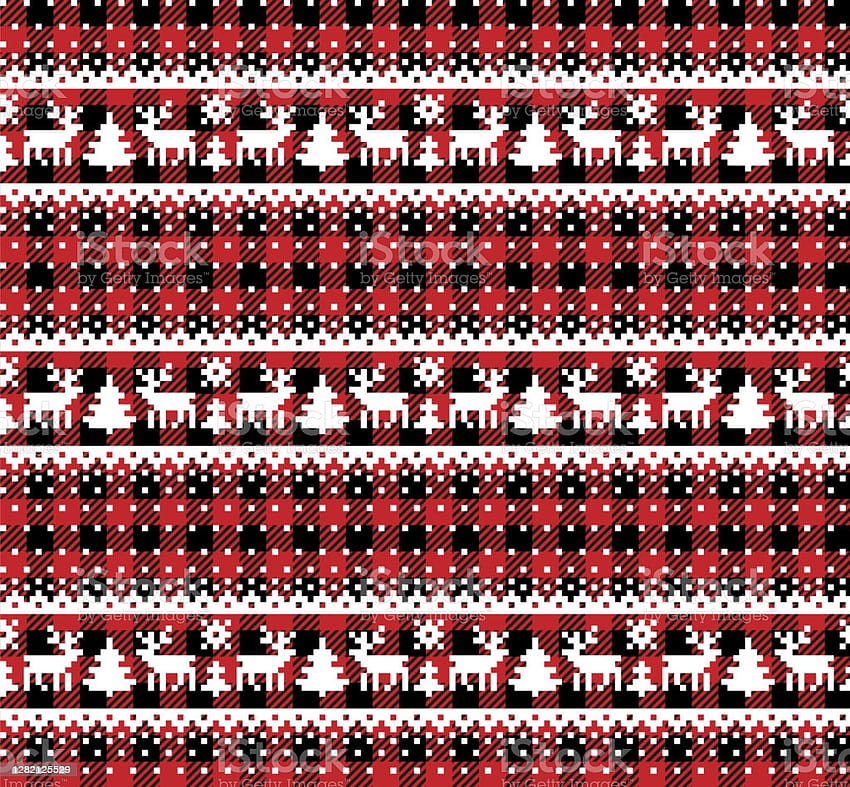 Christmas And New Year Pattern At Buffalo Plaid Festive Backgrounds For Design And Print Stock Illustration, plaids christmas HD wallpaper