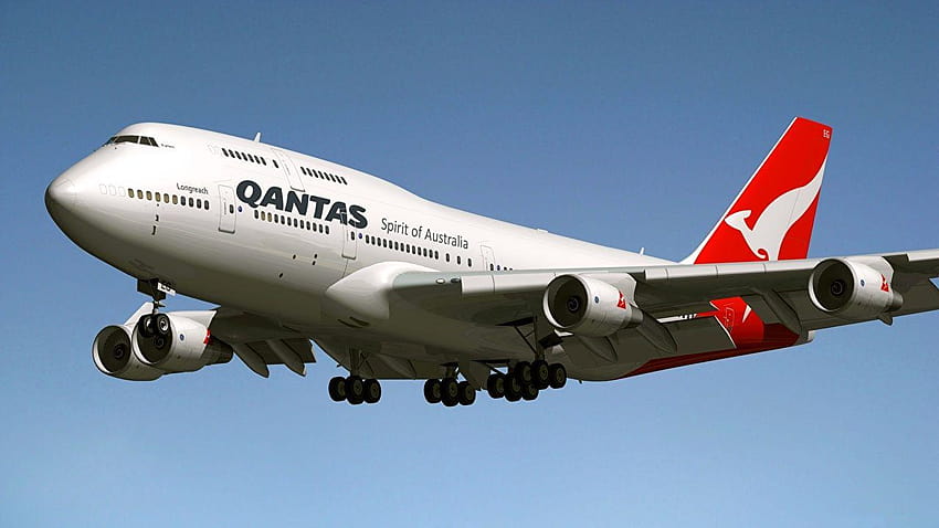 Pesawat Grafis 3D Pesawat Penumpang Boeing 747, qantas Wallpaper HD