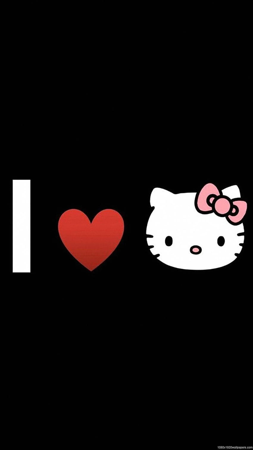 Of Hello Kitty Pink And Black Love HD wallpaper  Pxfuel