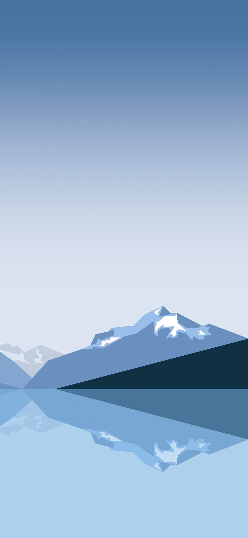 Minimalist Lake, mobile minimalist blue HD phone wallpaper