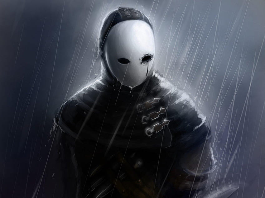 art rain man dark soul ii mask, mask man HD wallpaper