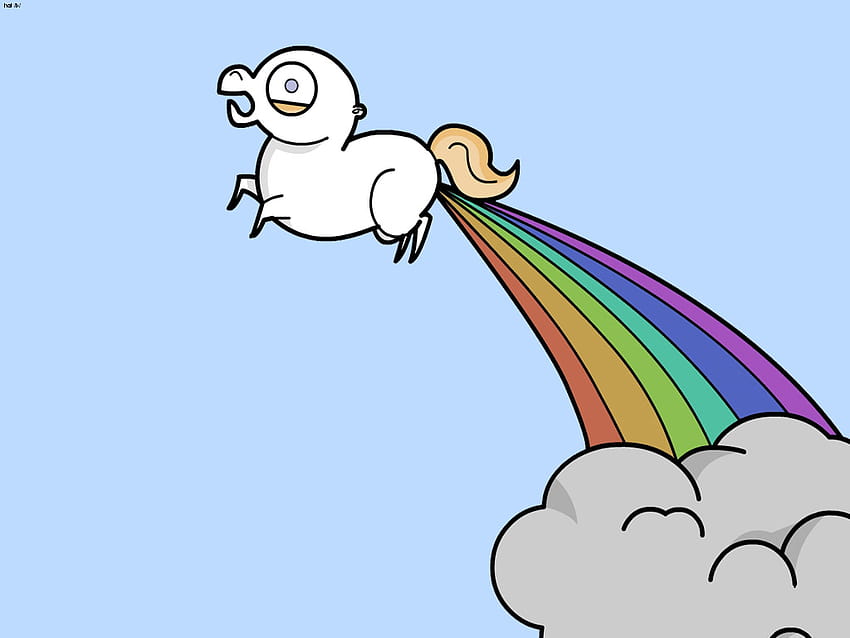 unicorns poop rainbows uploaded by xngelwithashotgxn, unicorn poop HD wallpaper