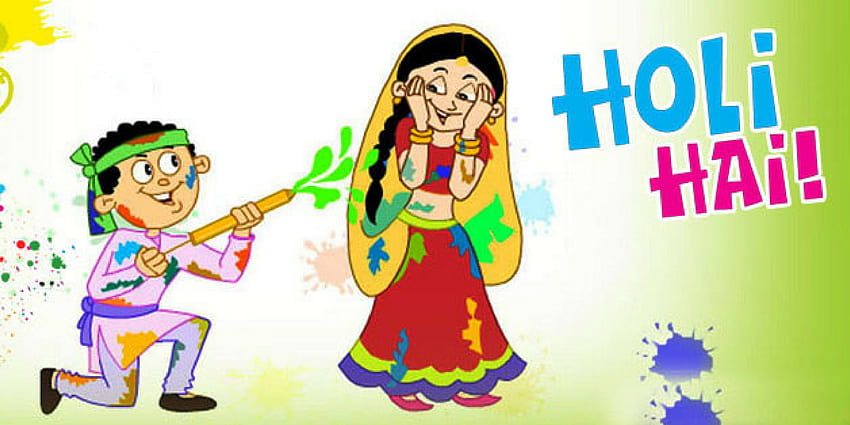 Holi cartoon HD wallpapers | Pxfuel