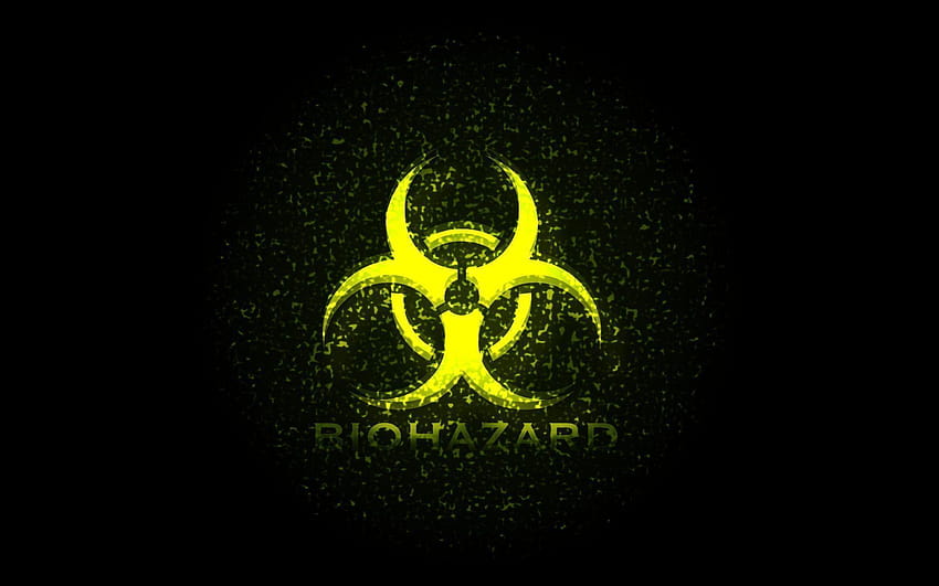 Biohazard Logo, toxic logo HD wallpaper