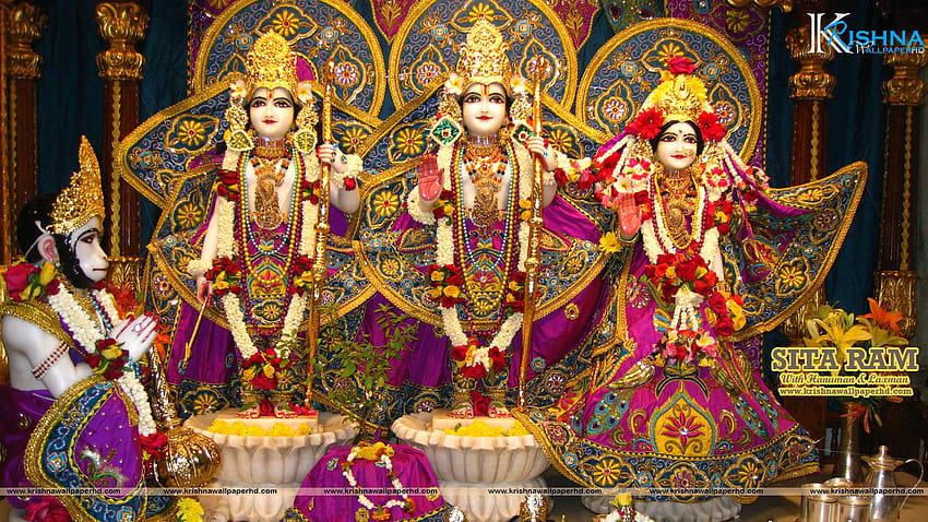 Ram Sita com Laxman e Hanuman, ram sita hanuman papel de parede HD