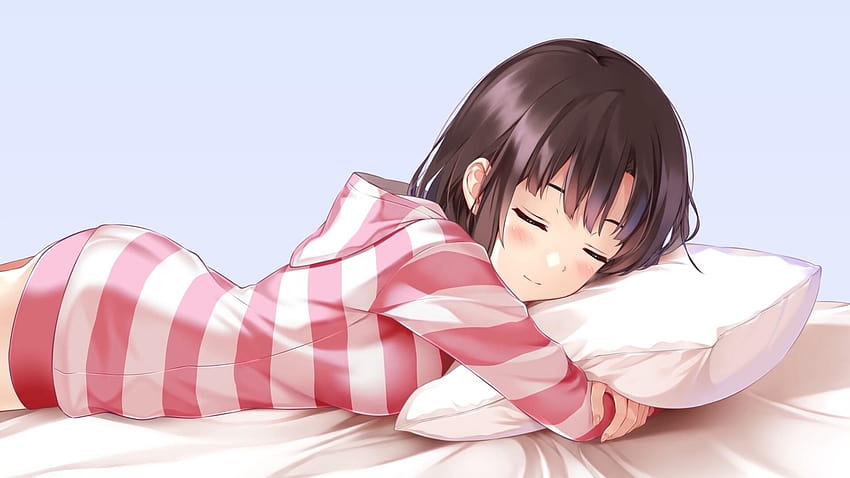 Sleep Girl Video Live di Nakamoto0, ragazza anime assonnata Sfondo HD