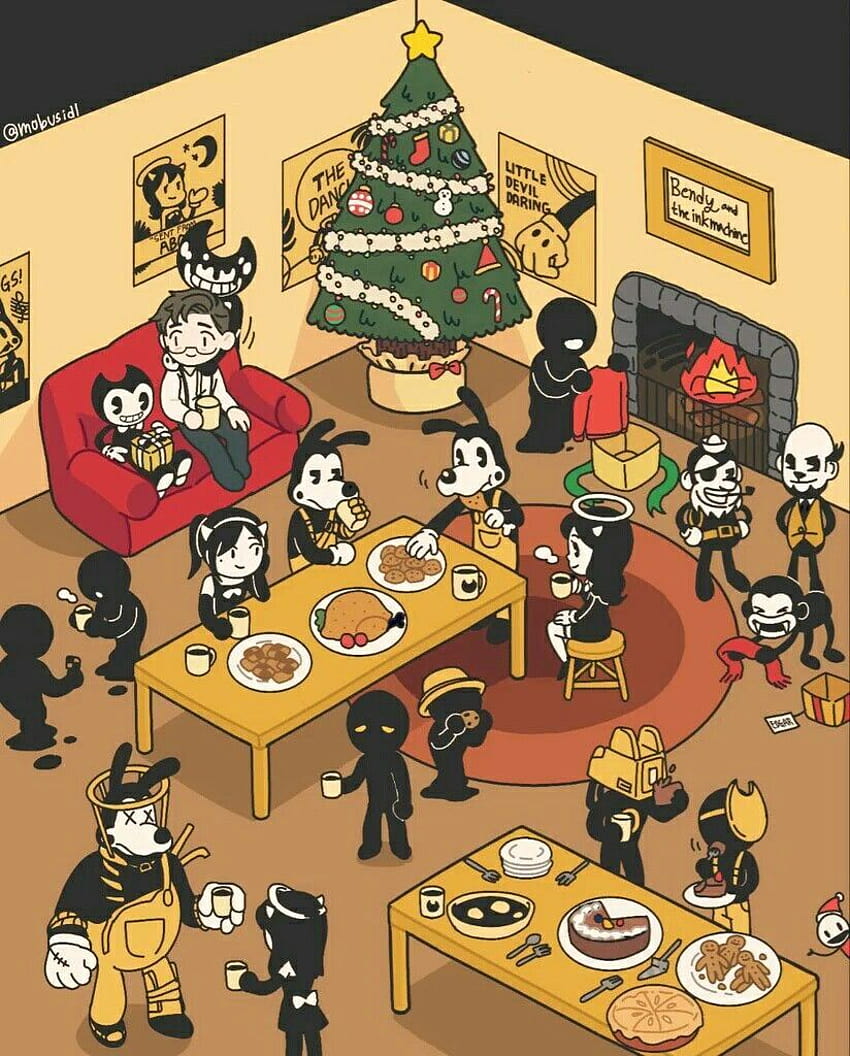 A Black And White Christmas, bendy christmas HD phone wallpaper