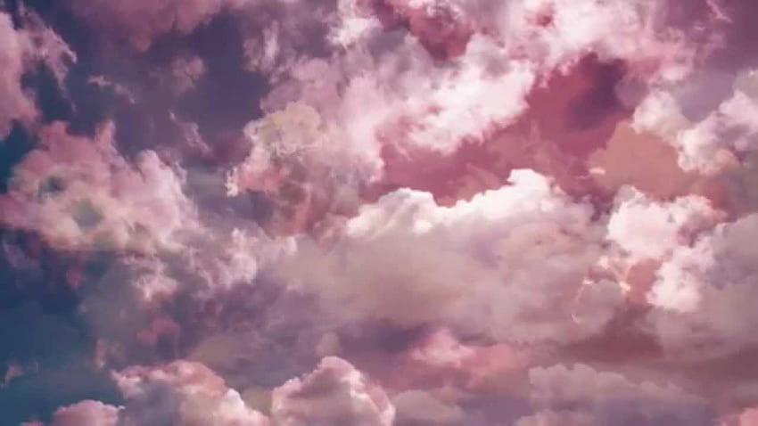 Dicke Wolken bewegende Hintergründe Videos, rosa Wolkenästhetik HD-Hintergrundbild