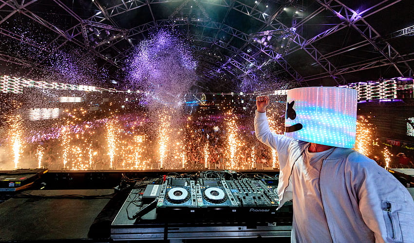 Marshmello Live Concert, Music, Backgrounds, and, music concert HD wallpaper