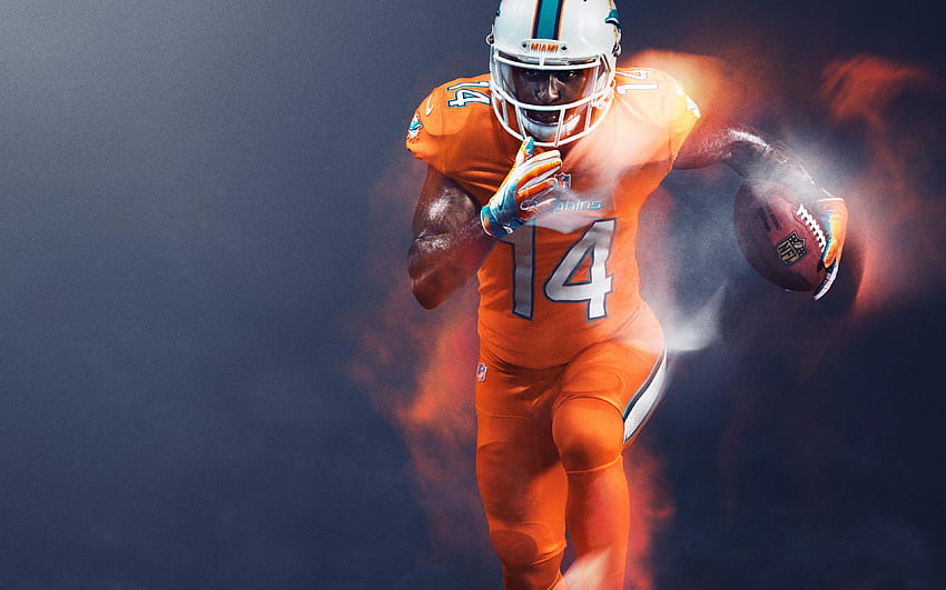 Men's Nike Jarvis Landry Orange Miami Dolphins Color Rush Legend Jersey