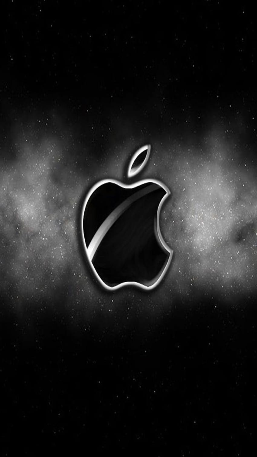 Black, apple logo iphone HD phone wallpaper