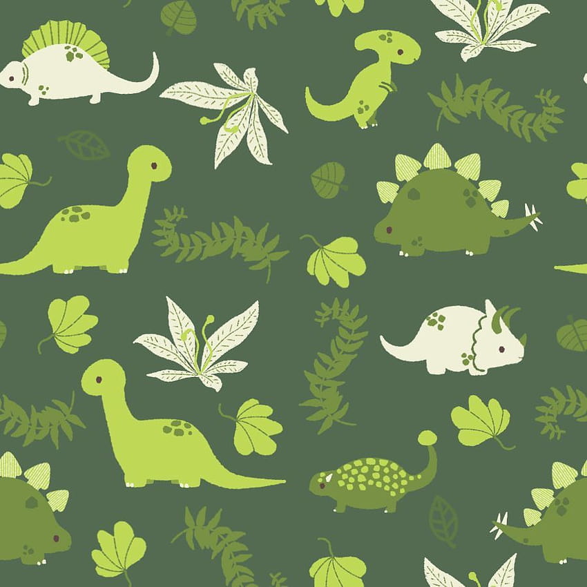 Cute Green Dinosaur, green dino aesthetic HD phone wallpaper