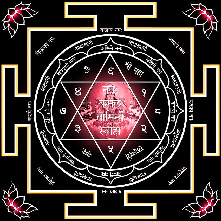 hinducosmos: “Goddess Lakshmi Yantra ...in.pinterest, laxmi chakra HD phone wallpaper