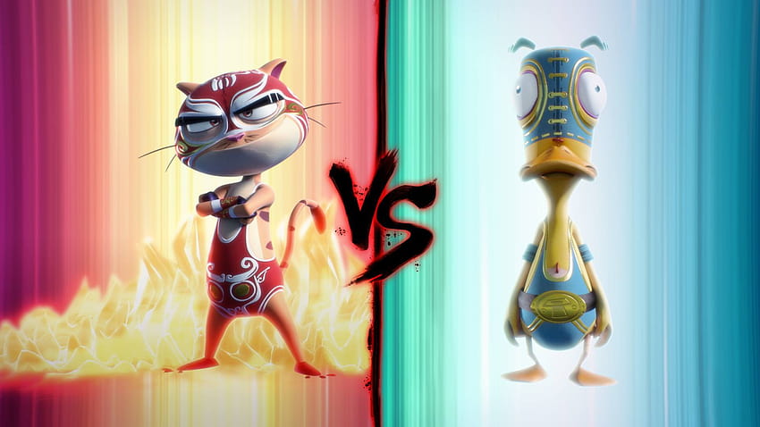 Mr.Cat срещу Quack Quack HD тапет