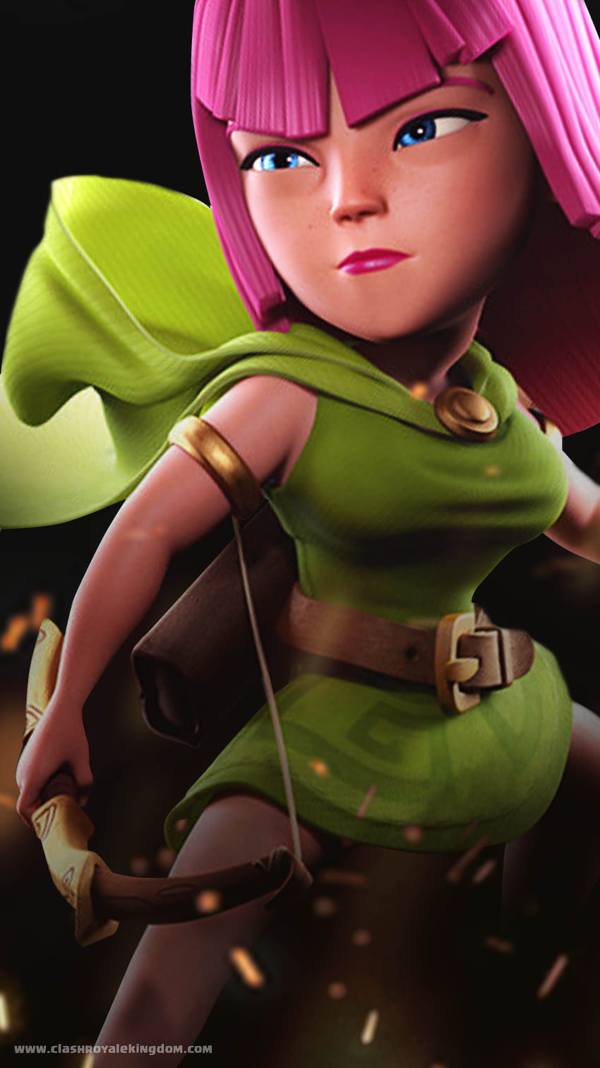Prinzessin Archer Clash Royale, Clash of Clans-Bogenschütze HD-Handy-Hintergrundbild