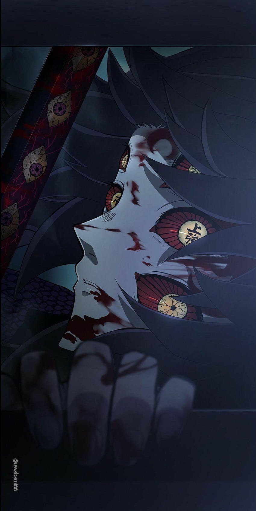 iblis avcısı iblis avcısı anime iblis avcısı kimetsu no, kokushibo HD telefon duvar kağıdı