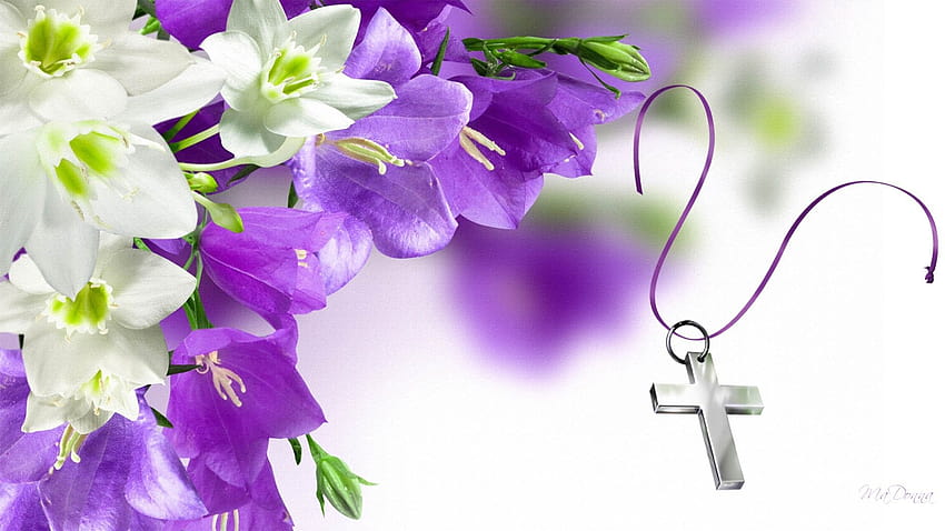 Christian Easter, pastel purple christian HD wallpaper