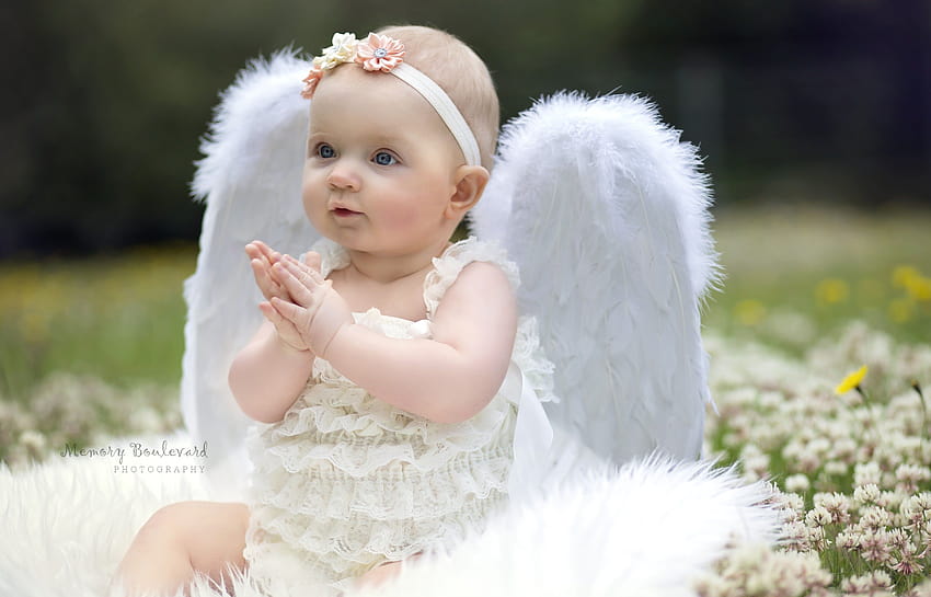 Children beauty beautiful angel cute girl baby, baby angel HD wallpaper
