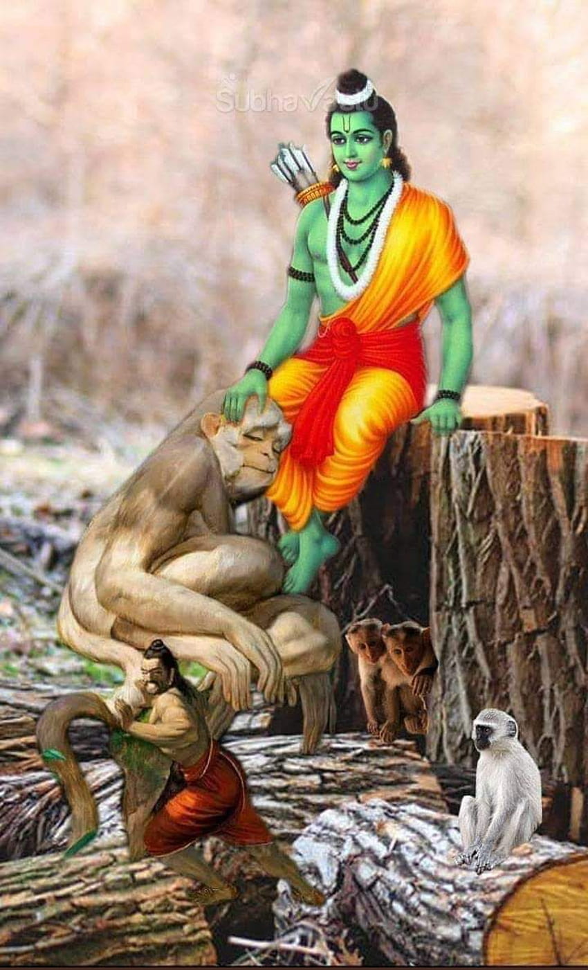 Ram Hanuman, iphone dei cartoni animati di lord rama Sfondo del telefono HD