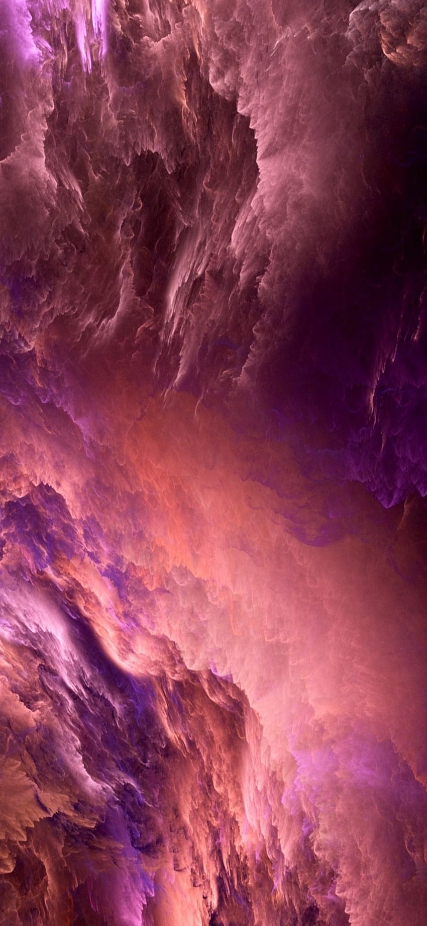 Cloud iPhone X Resolusi Tinggi 1125 x 2436 Piksel, iphone awan ungu merah muda wallpaper ponsel HD