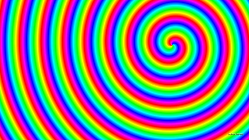 Rainbow Spiral, spirals HD wallpaper