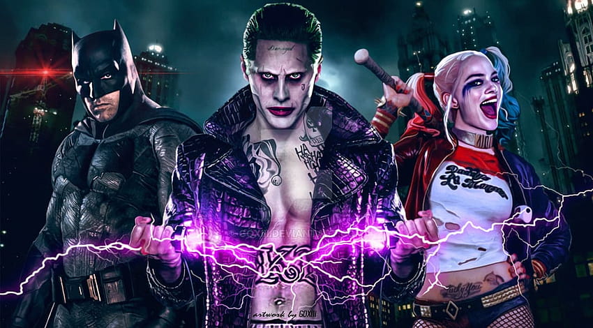 Suicide Squad Joker Batman Margot Robbie รับบทเป็น Harley Quinn แบทแมนและฮาร์เลย์ควินน์ วอลล์เปเปอร์ HD