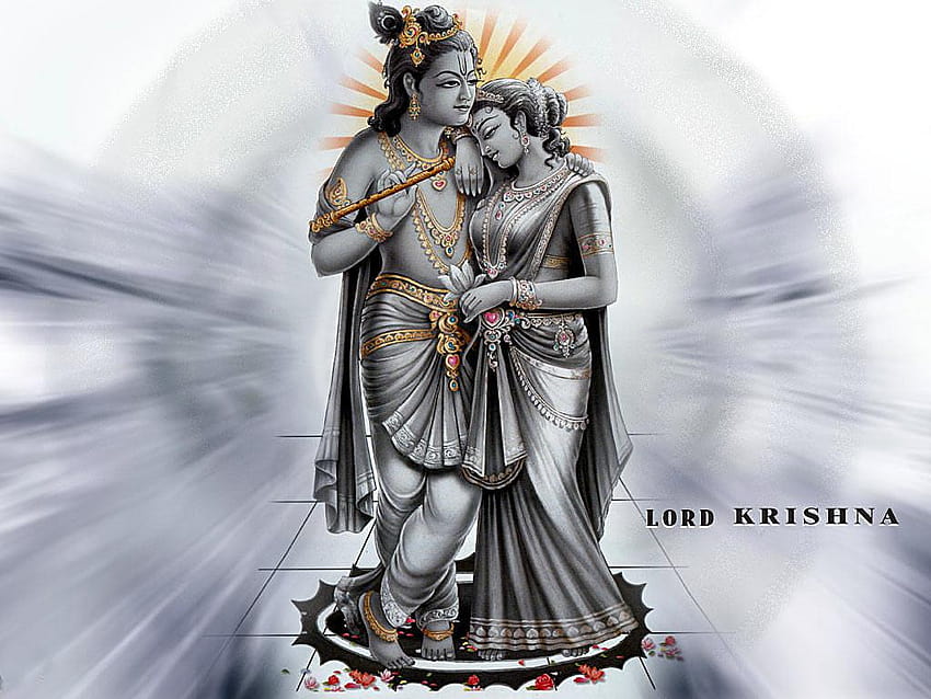 Shivji, Lord Krishna 3d im schwarzen Hintergrund HD-Hintergrundbild