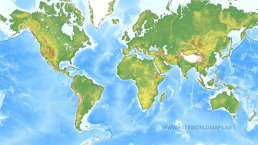 Mappe fisiche del mondo, caratteristiche fisiche del mondo Sfondo HD