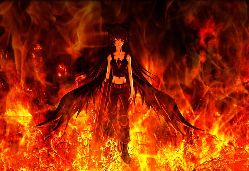 Flame, anime girl and brs gif anime #1202212 on animesher.com