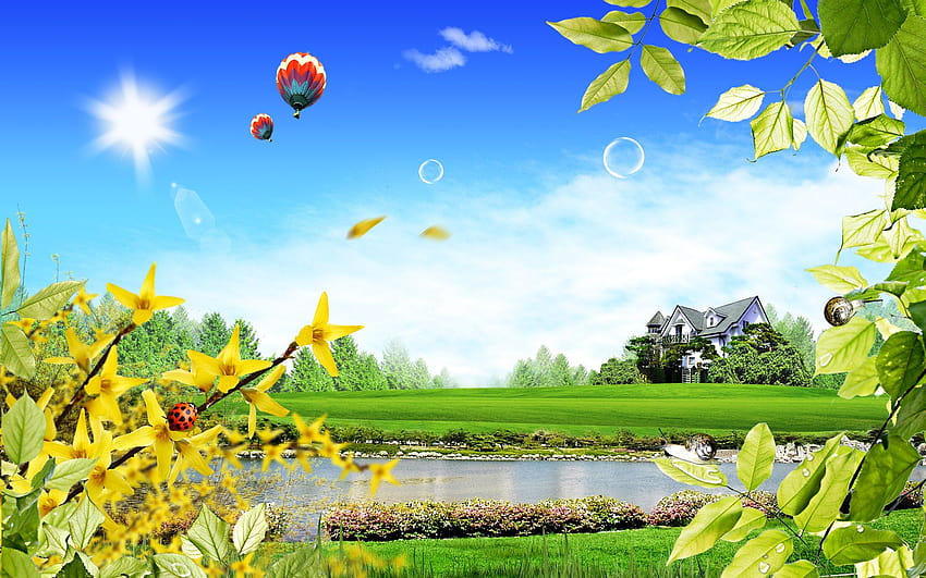 Summer fantasy landscape, summer scenary HD wallpaper | Pxfuel