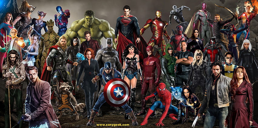 Marvel Vs. DC, live action heroes HD wallpaper