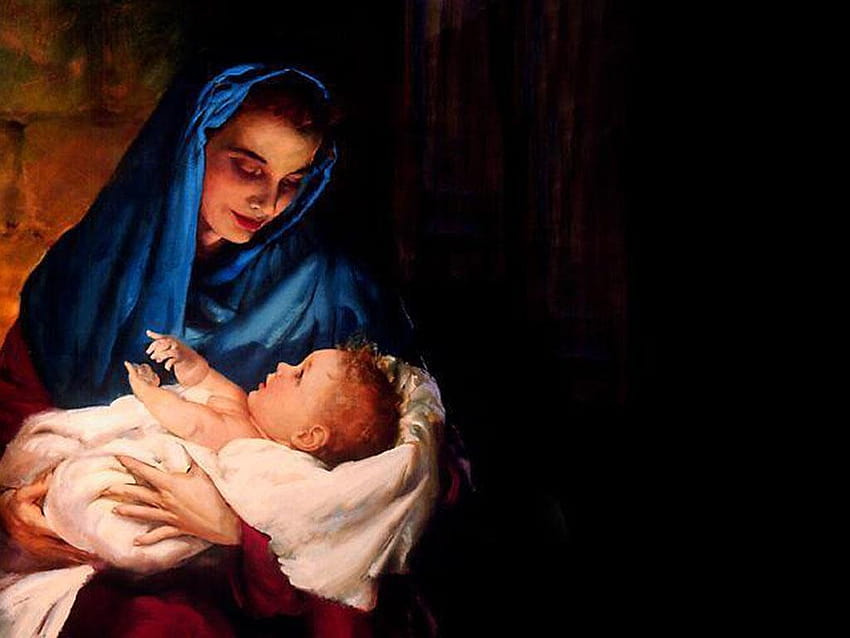 6 Mother Mary With Baby Jesus, mother mary child jesus christmas HD wallpaper