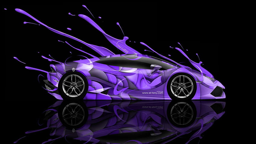 Lamborghini Huracan Side Live Colors Car 2014, purple lamborghini HD wallpaper