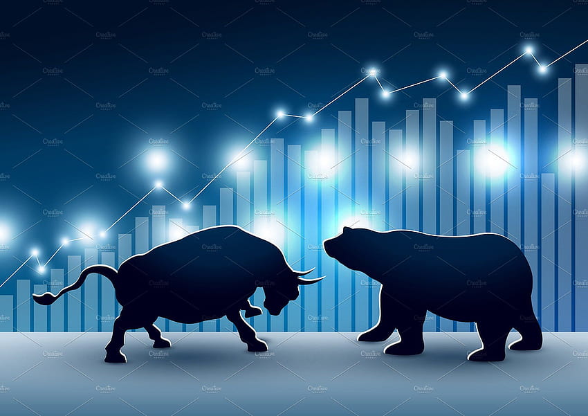 Stock market design of bull and bear, bull bear HD wallpaper