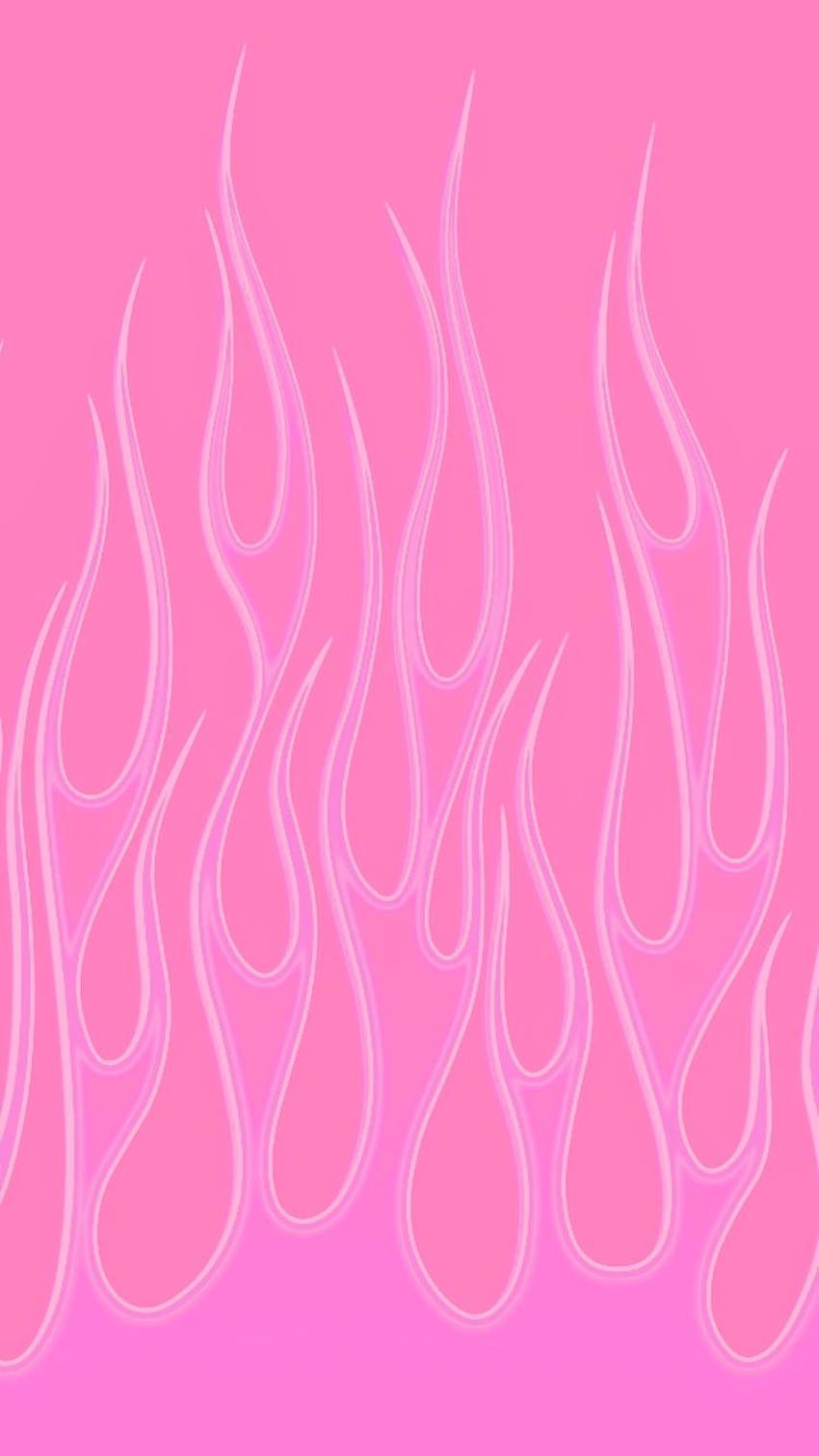 tickled pink flames, pink flame aesthetic HD phone wallpaper